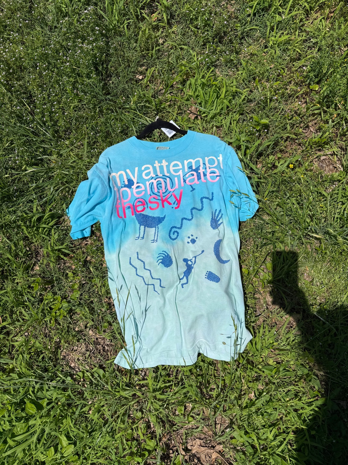 sky blue attempt tee