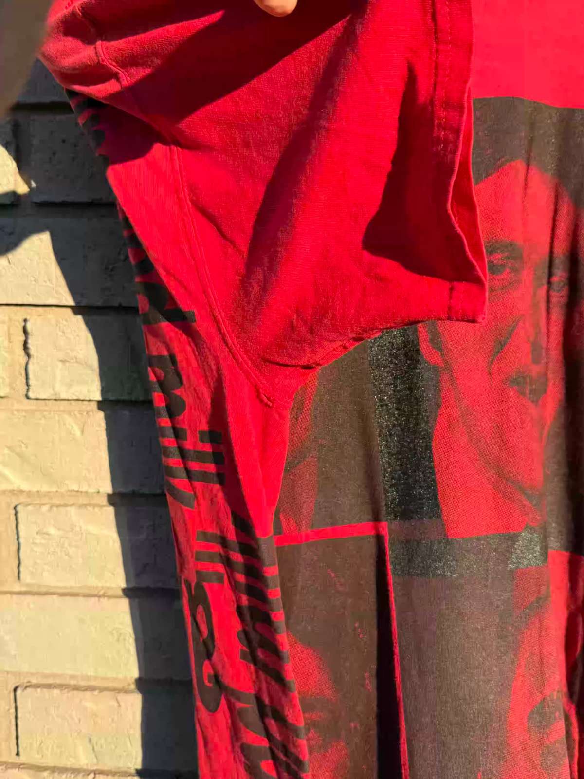 almond milk mixed print tee