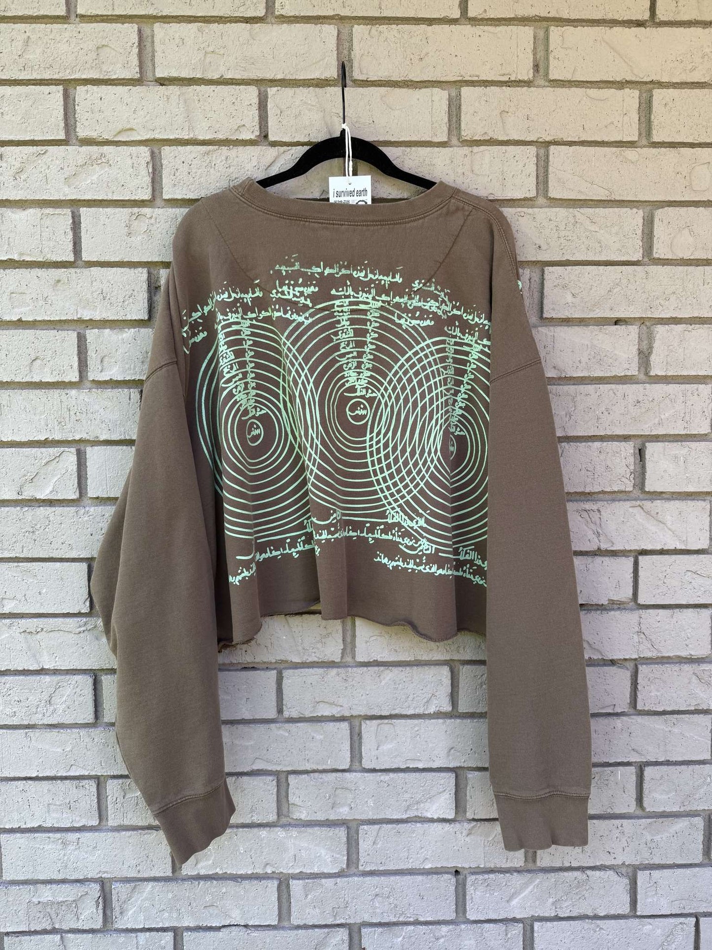 cropped cosmic circles crewneck