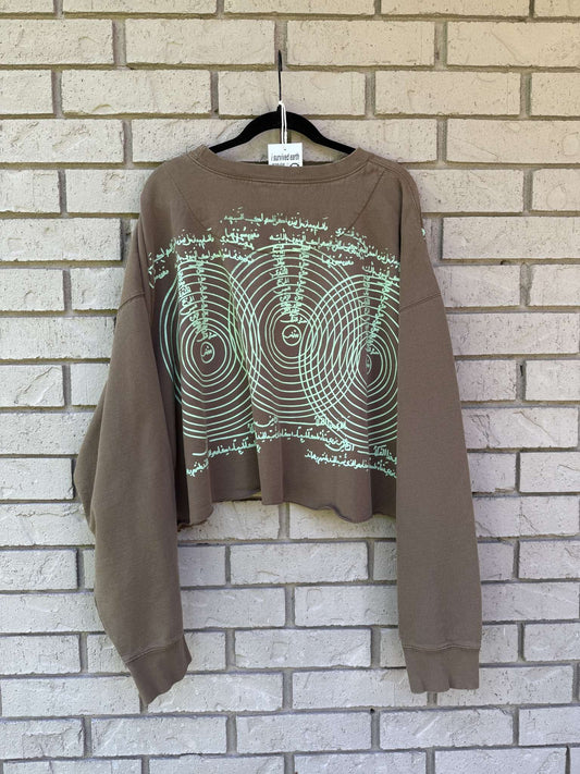 cropped cosmic circles crewneck