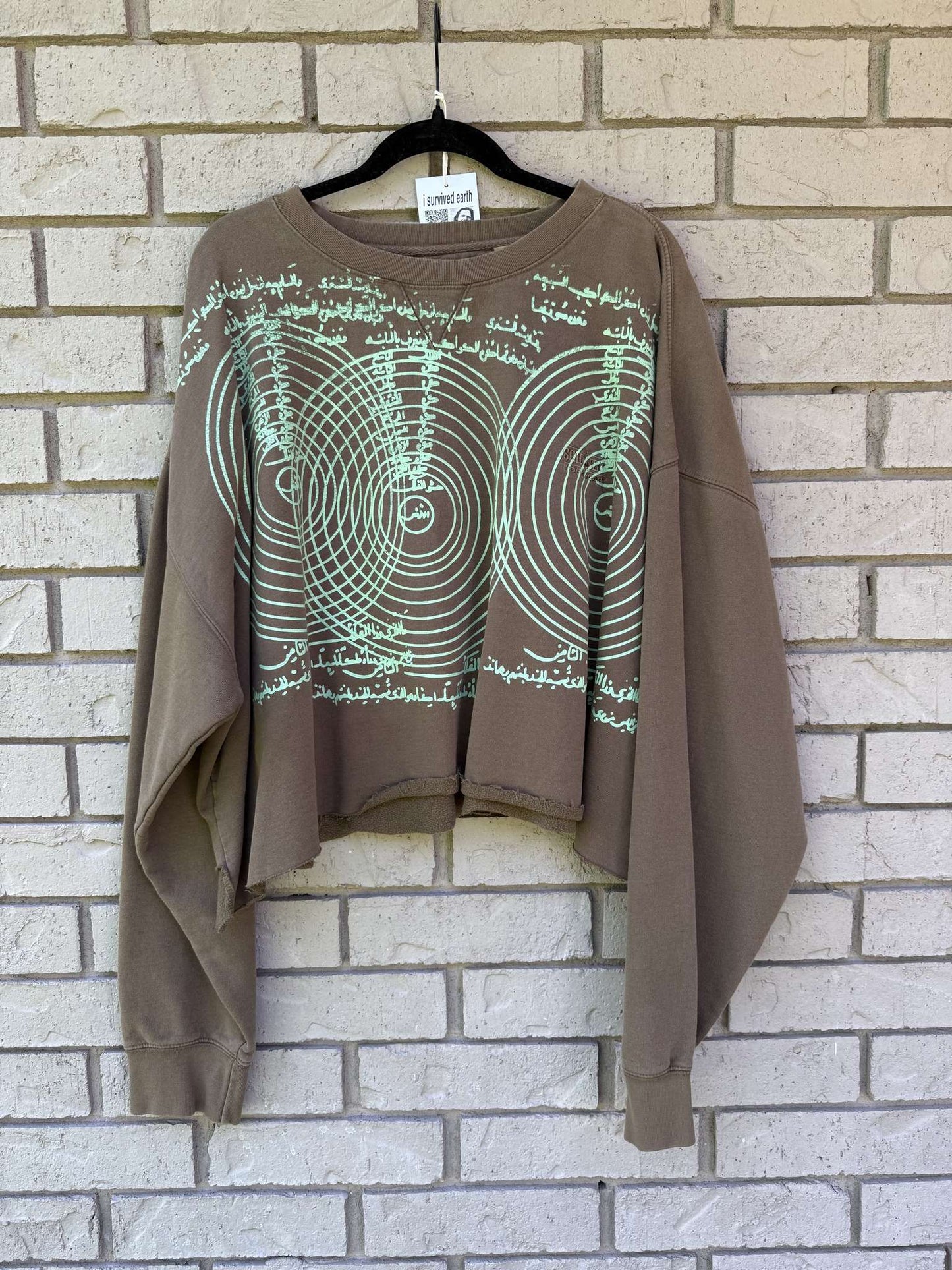 cropped cosmic circles crewneck