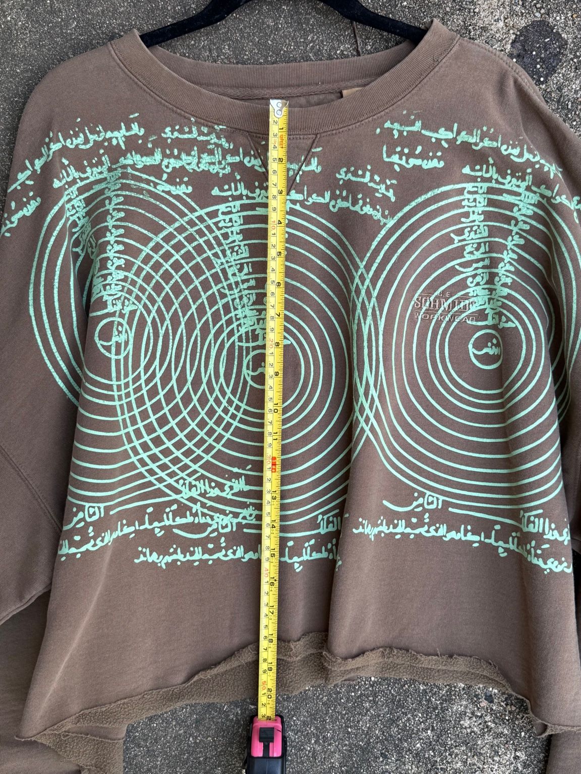 cropped cosmic circles crewneck