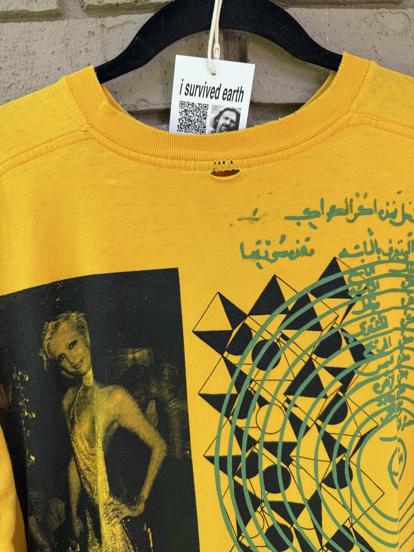 yellow mixed tee