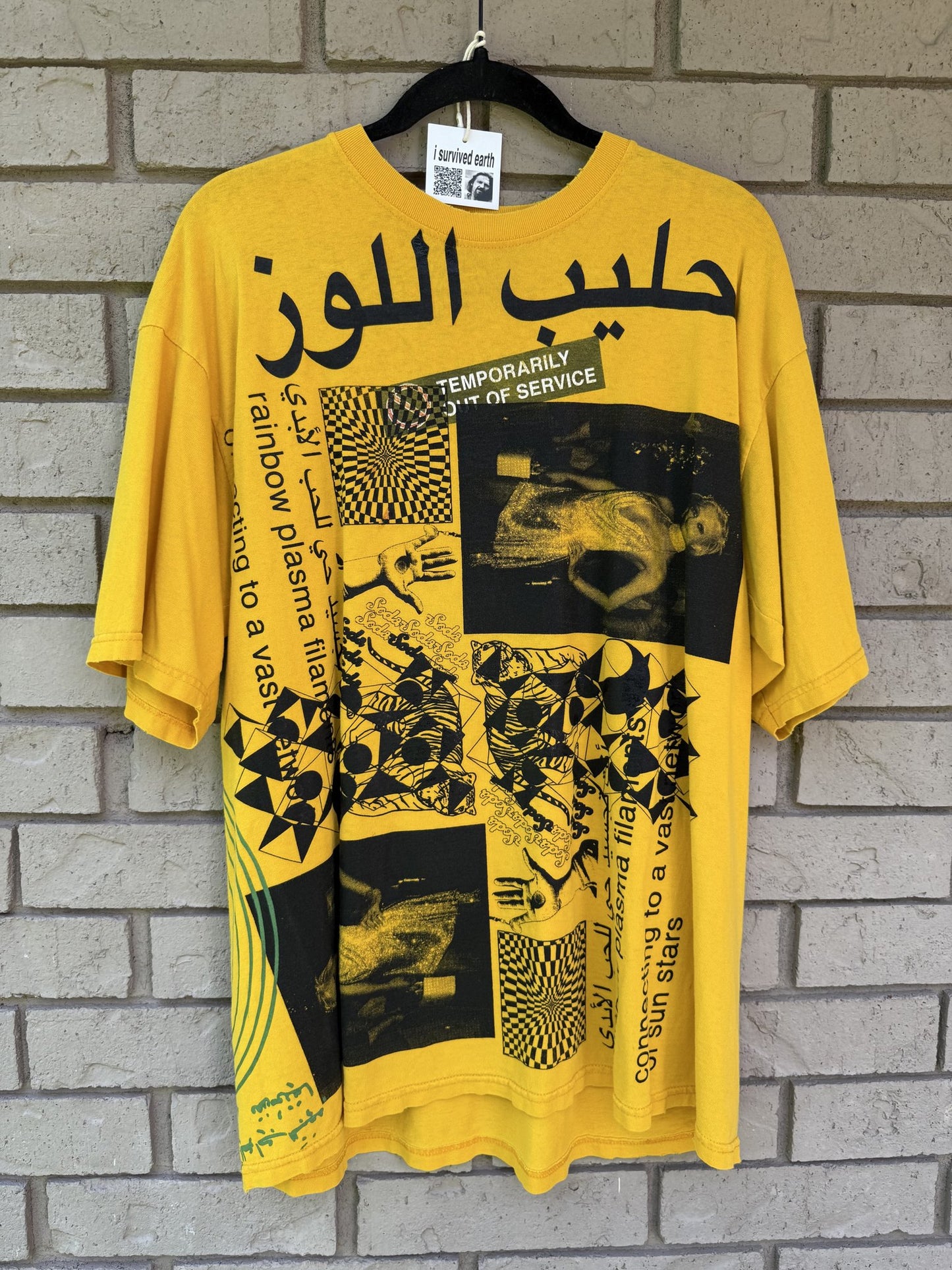 yellow mixed tee